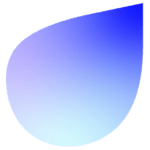 Imagen vectorial de gota de agua con un color de relleno en degrado de azules.