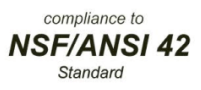 Logotipo de certificación NFS-ANSI del descalcificador de agua Sistema Génesis